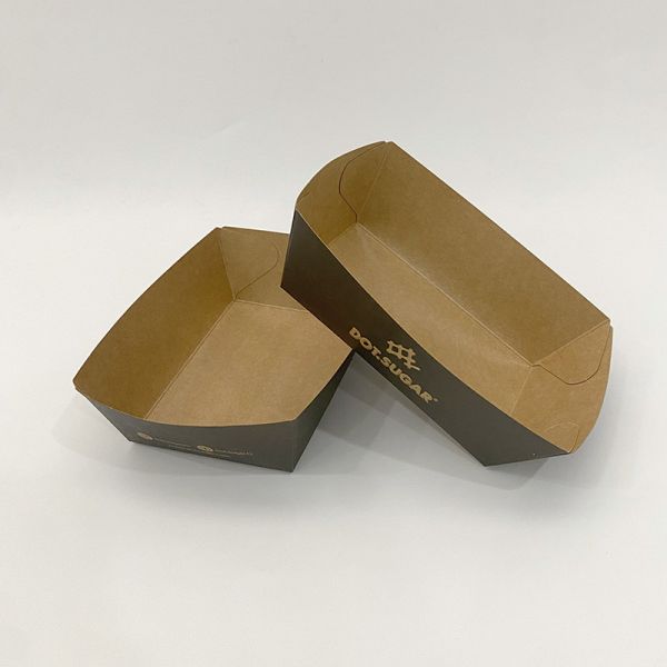 Пакет из бумаги для пищи в форме лодки экологически чистый биоразлагаемый Kraft Packaging