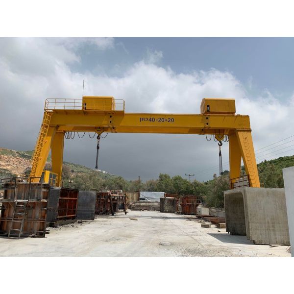 5 - 500ton Capacity RTG Cranes Electric Double Girder Rubber Tyre Gantry Crane