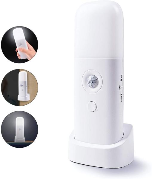 Motion Sensor Night Light Indoor USB Rechargeable Bedside Lamp Portable Adjustable Brightness Nightlight