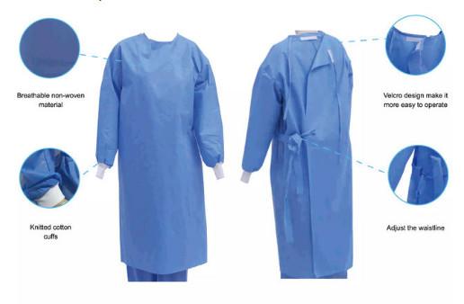 Nonwoven Disposable Medical Protective Gowns