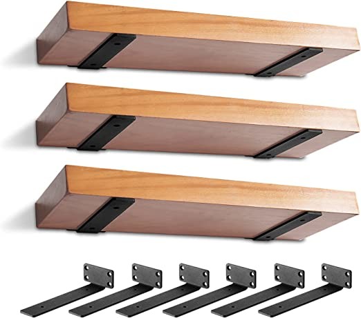Flexible Design Hidden Shelf Brackets for Floating Wood Shelves