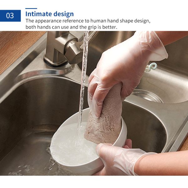 Powder free Transparent Smooth Touch Vinyl Gloves