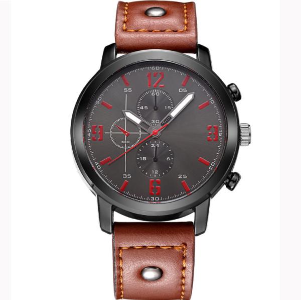 Stainless steel caseback Multifunction Quartz  Watch for Men , Business Men Wrist Watch,Big Size Alloy Wrist Watch