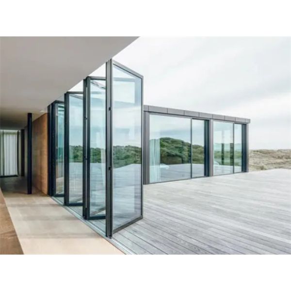 Aluminum Alloy Modern Style Waterproof Bifold Doors For Balcony Glass Windows