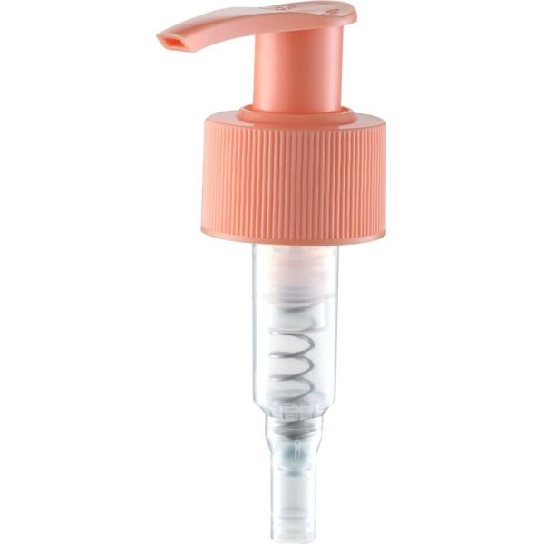 JL-JS302A Left-right  Lock Up Lotion Pump Smooth, Aluminum, Ribbed Lotion Dispenser Pump