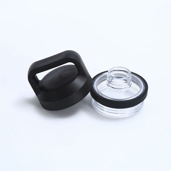 Botella de 18 oz de agua aislada de acero inoxidable con tapa de hielo rosa