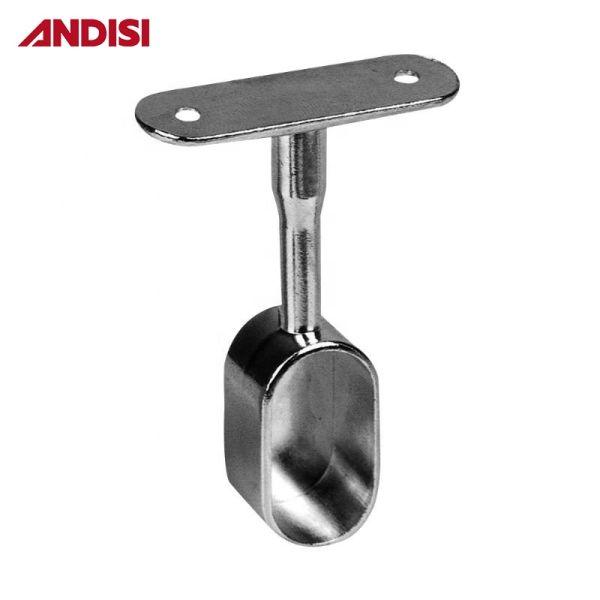 Mail Packing Zinc Alloy Closet Hanger Rod Pipe Brackets for Wardrobe Tube End Support
