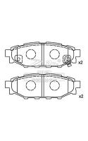 Subaru Legacy Ceramic Rear Brake Pads Replacement D1114 26696-AG010