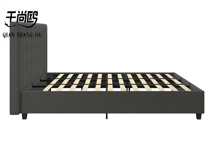 Sturdy Classic Linen Tall Upholstered Bed Home furnishings Size customized