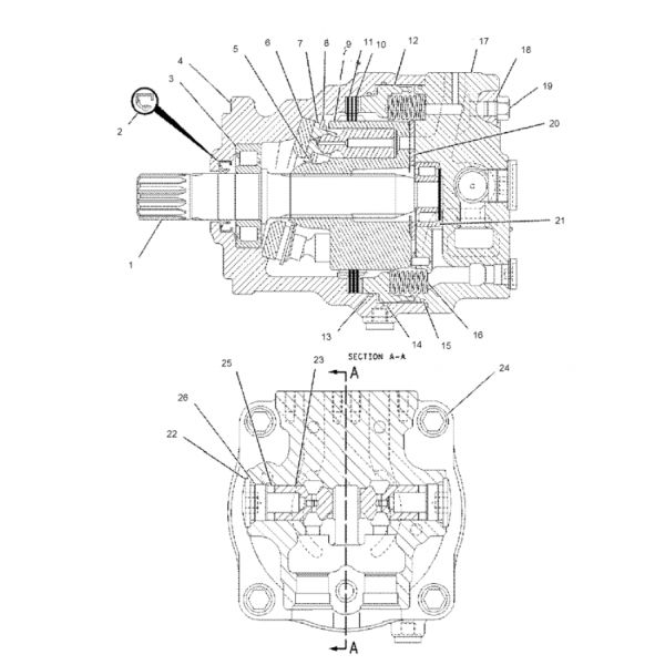 Belparts Excavator Travel Motor Assy E330 E336D Final Drive Assy 2697839 2697838 2716376