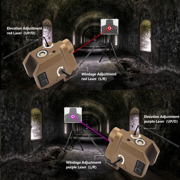 2000m - лазер света пурпура видимости лазера корокоствольного оружия 2500m красный визирует комбинированные 500 люменов