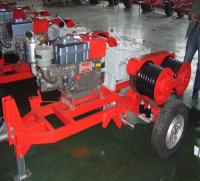 Moteur de Honda câble de treuil de cabestan de double de 5 tonnes tirant la machine pour la construction de puissance