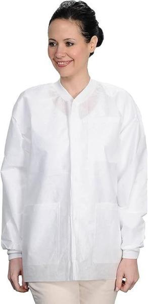 Coletes de laboratório descartáveis de cor branca durável para mulheres e homens Acessórios Etiqueta pequena-4XL
