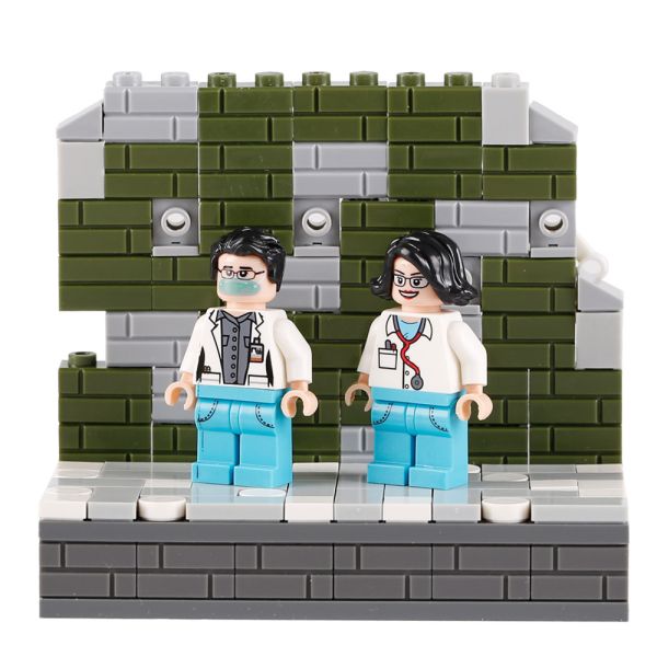 MOC character career model hospital patient nurse paramedic doctor mini figures building blocks