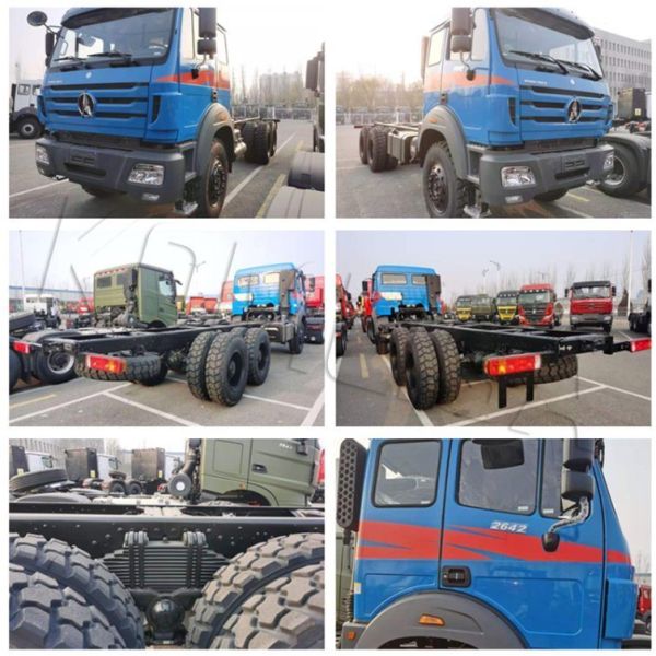 Radial Tire Design 6X4 6X6 Chassis Cargo Truck Tractor Head Used Beiben Truck Mongolia