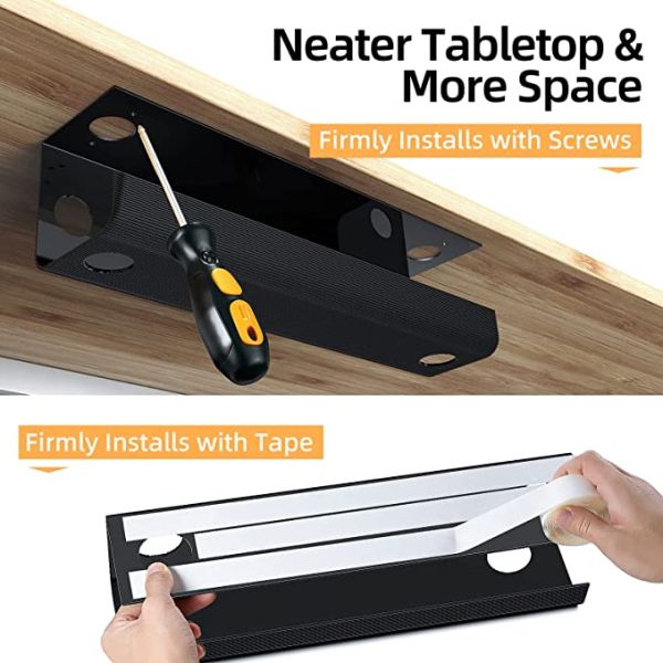 Office Organizer Product 2 Pack Aluminum Cable Organizer Basket для управления кабелями