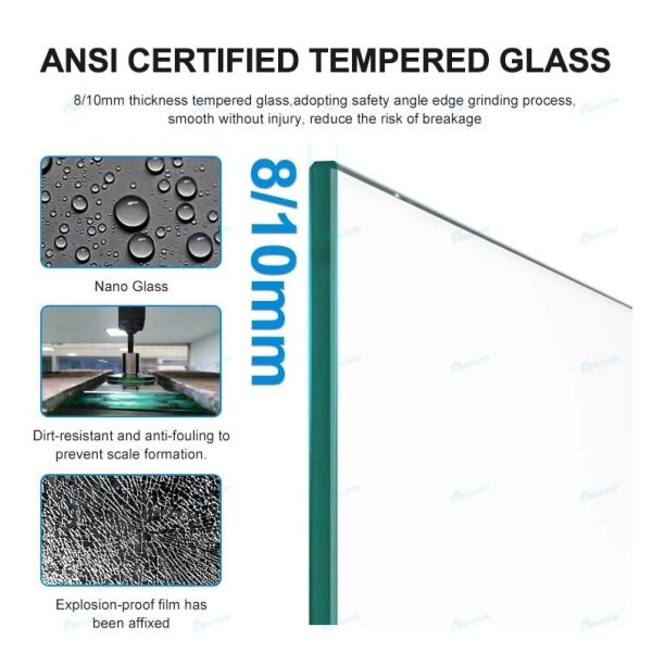 Bathroom Shower Bath Screens Glass End Panel Waterproof Bathroom Sheet Wall Paneling