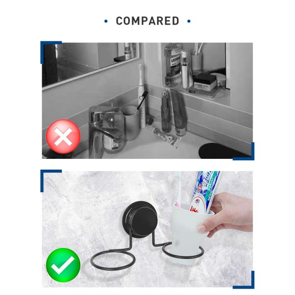 Всасывание держателя чашки 5kg зубной щетки нержавеющей стали SS201 нагружая фиксированное