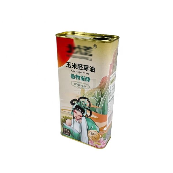 DADI 50oz Corn Empty Oil Tin Can Cuboid Empty Olive Oil Tin Custom Food Oil Can