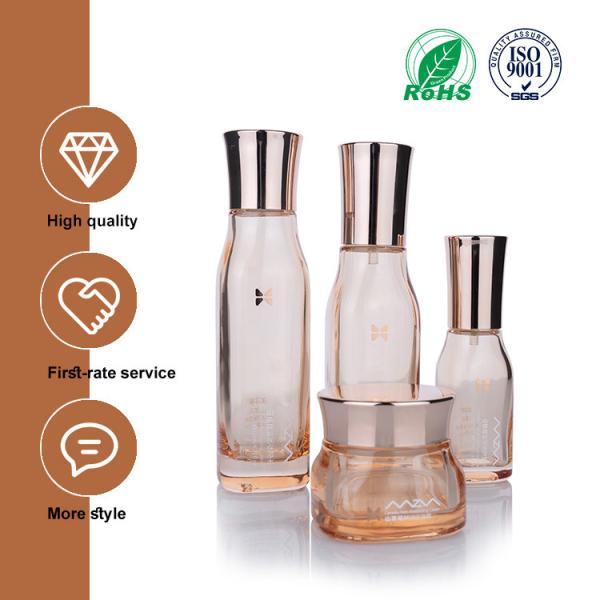 100ml 120ml Pink Transparent Lotion Bottle Skincare In Glass Packaging
