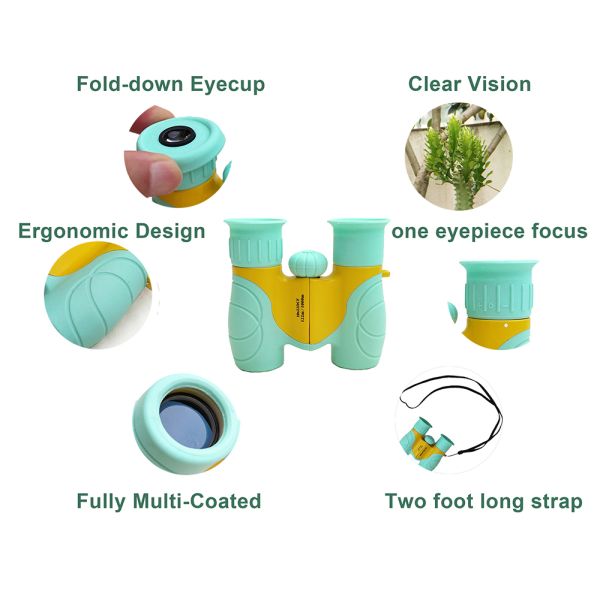 Kids Binoculars New Fashion Shockproof 6x21 8x21 Telescope 10x22