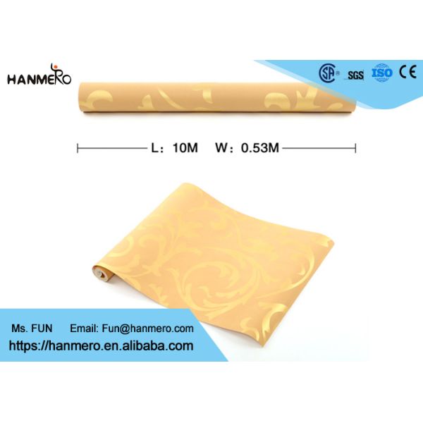 Съемные европейские обои типа с роскошной золотистой картиной листьев