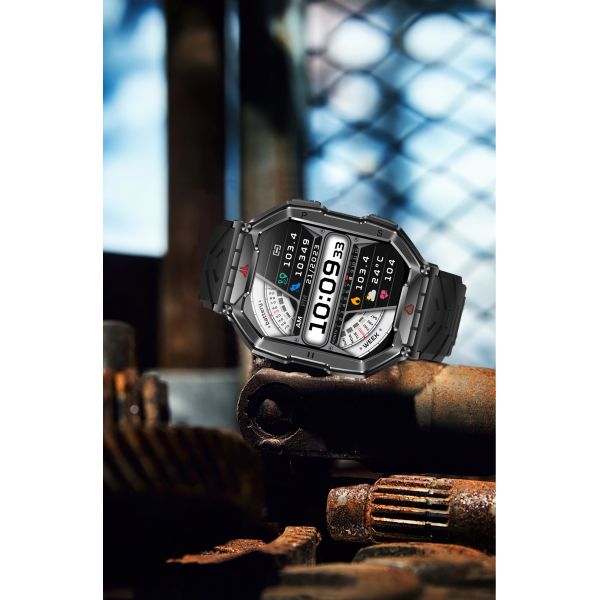 KR82 2.1'' Sports Smart Watch Large Screen Compass Heart Rate Monitoring Flashlight