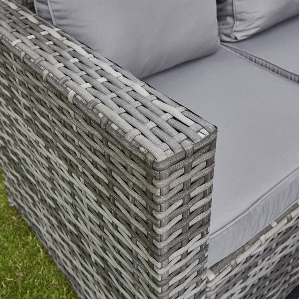 9 Seater Rattan Woven Garden Furniture Set with Modern Design and Adjustable Table