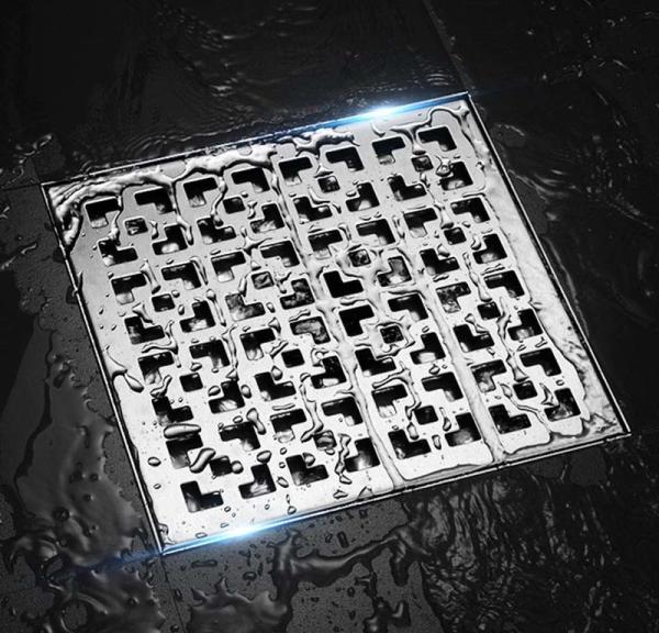 6 7.9 11.8 Stainless Steel Square Shower Drain With Brush Polishing Finish