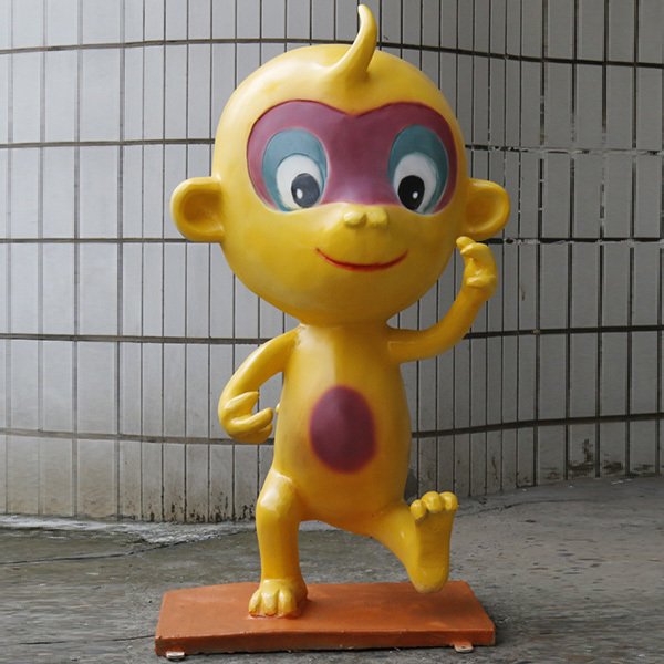 Custom Commercial Display Cute Fiberglass Statue Cartoon Animal