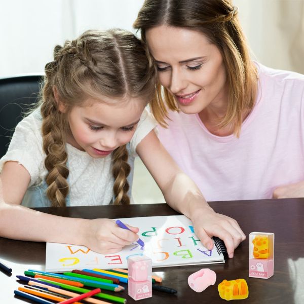 Кошачий лопатый острелец карандаша Руководство Подарок Мини Силиконовый канцелярский принадлежности для детей Каваи Школьные принадлежности