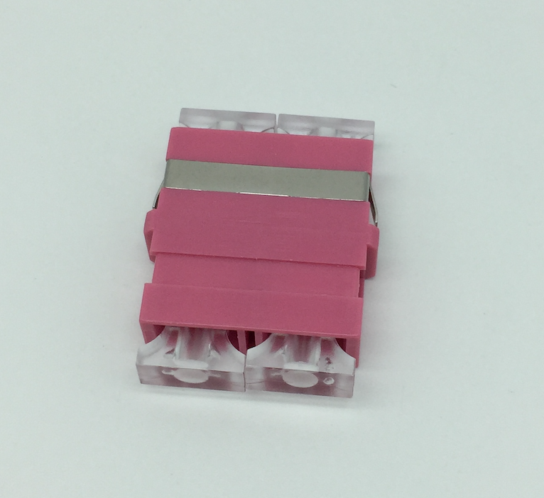 SC Duplex Fiber Optic Network Adapter Flangeless Ceramic Sleeve SUS304 Metal Clip