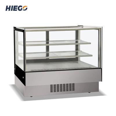 Expositor de bolo 50-60 Hz Vitrine de geladeira Suporte de bancada Vitrine de bolo