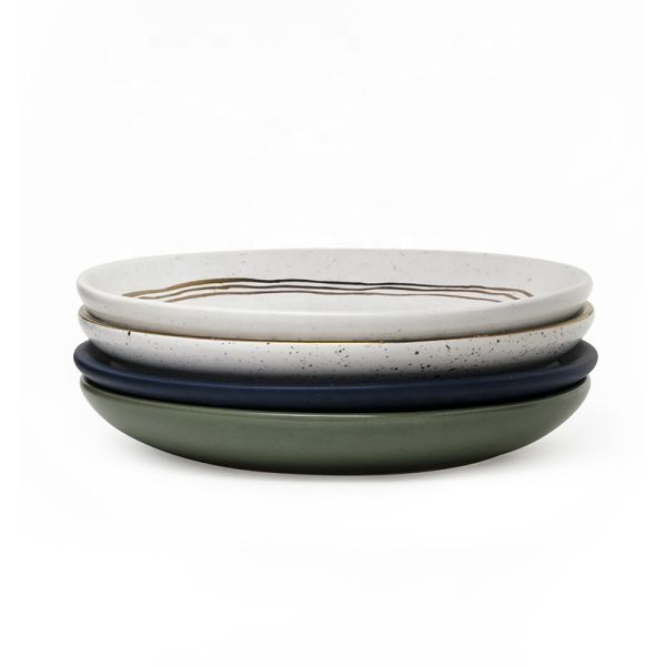 Столовая посуда Ужинная тарелка набор Каменная посуда Ручная живопись Ужинные наборы Золотые керамические столовые тарелки