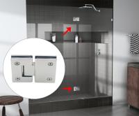 Charnière de douche de verre à verre de style normal pour une ouverture de 180 degrés dans la rénovation de la salle de bain