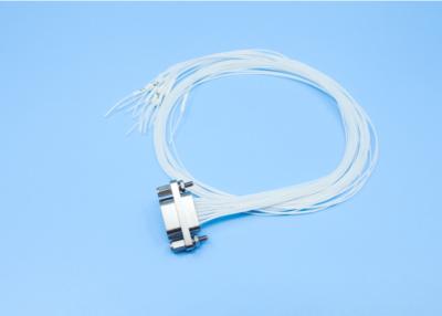 Operating Temp -55C- 125C Aluminum Alloy Micro D Connector Female Receptacle With Mating Cable White Wire 0.1mm2-0.15mm2