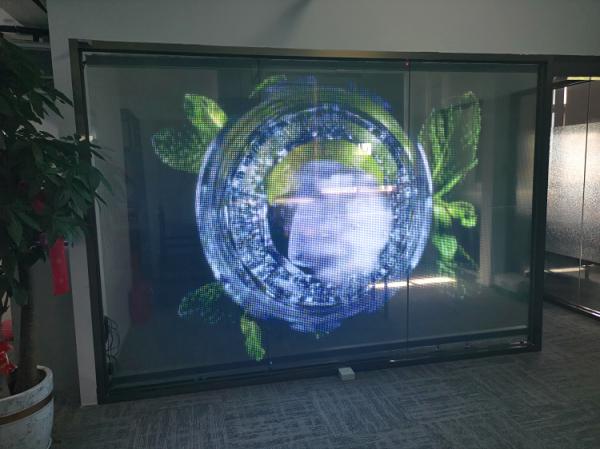 Flexible Bendable Thin LED Transparent Film Screen For Indoor Advertising Wall Screen