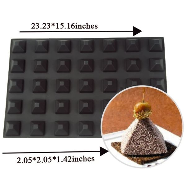 Pyramid Shape Silicone Baking Molds Commercial Bakery Equipment OEM ODM