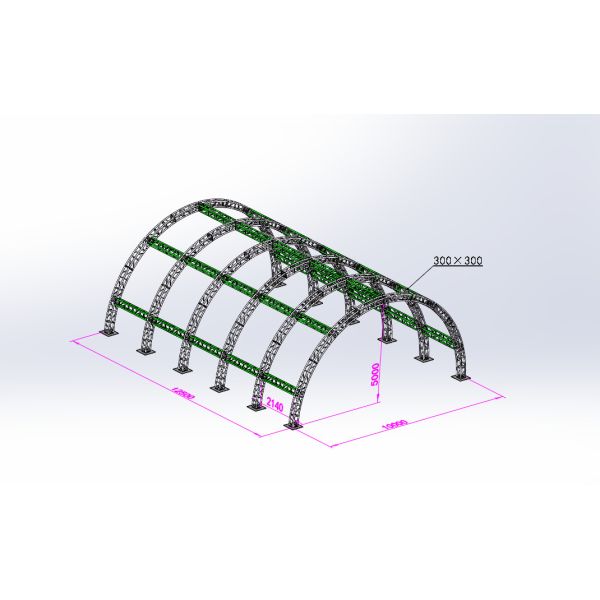 トラス表示をつけるアルミニウム屋内屋外コンサートの段階