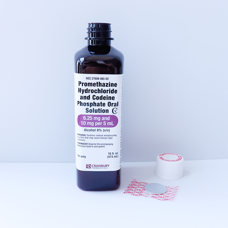 Empty Cough Syrup Bottle