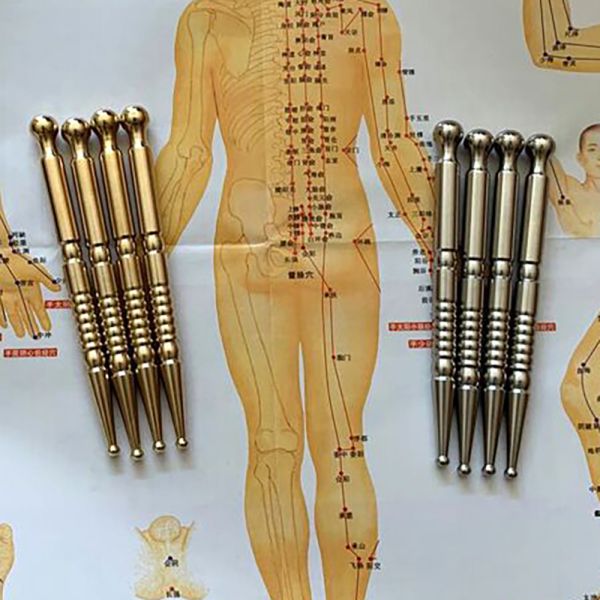 Technical Polished Acupuncture Pen Facial Reflexology Tools Stainless Steel Massager Tool Deep Tissue Massage Tool
