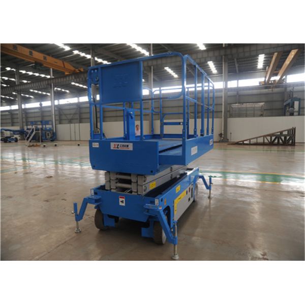 10m 13m 16m Lightweight Scissor Lift , Aerial Platform Lift Smooth Stable Raise Fall