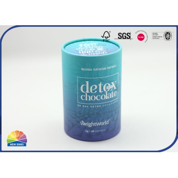 CMYK напечатало контейнер бумажного пакета порошка протеина трубки круглый