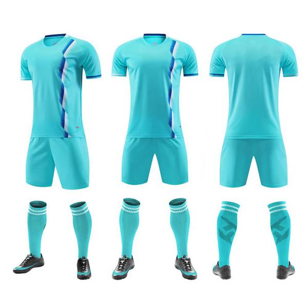 Polyester Breathable Football Team Kits , Durable Custom Sublimation Soccer Jersey