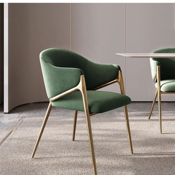 Modern Dinner Chair Contemporary Stainless Steel Metal Dining Chairs Fashion Home Furniture Restaurant Dining Room