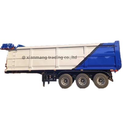 3 / 4 essieux 45 mètres cubes 70 tonnes camions à décharge à bascule, remorque hydraulique en Chine