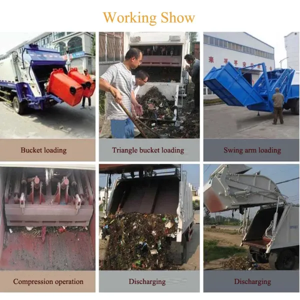 14m3 10m3 4X2 Refuse Collector Truck Transport Garbage Compactor Compressed Trucks