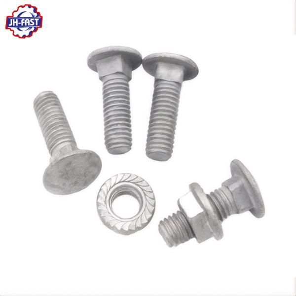 Grampos de carro de aço inoxidável GB padrão Finitura de zinco Grampos de pescoço quadrado Cabeça de cogumelo