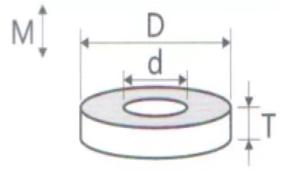 Silver Neodymium Powerful Ring Magnets Height 6mm For Industrial