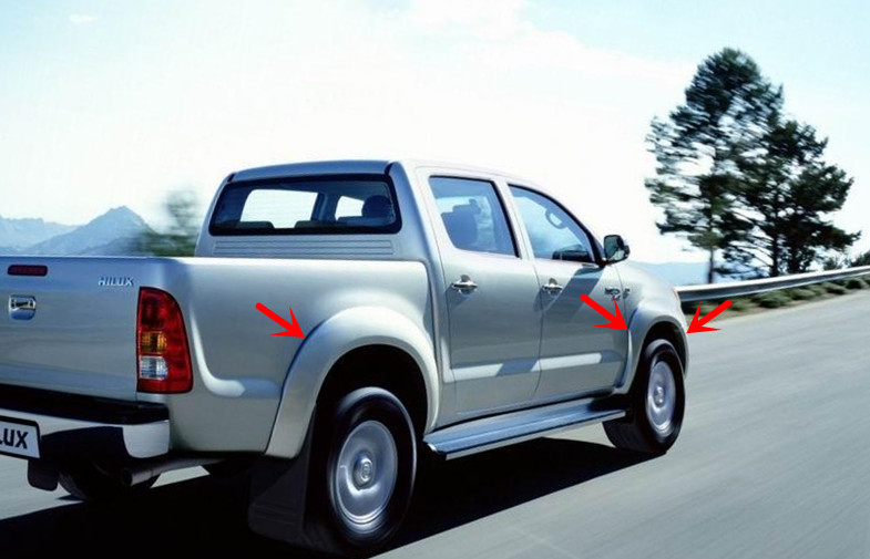 ОЭ стиль пластиковые колесные арки флееры для TOYOTA HILUX VIGO 2009 и 2012